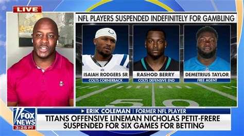 NFL suspends 3 players indefinitely for violating the gambling policy and a fourth gets 6 games